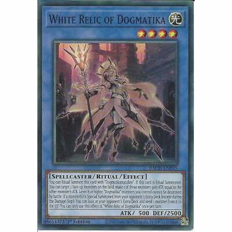 White Relic of Dogmatika BACH-EN035 1st Edition Super Rare YuGiOh Trading Card