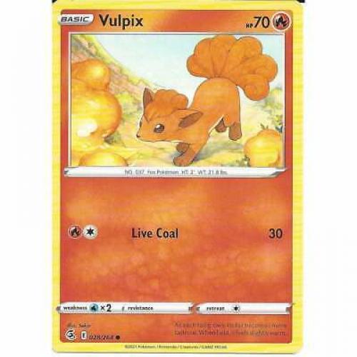 028/264 Vulpix | Common | Pokemon Trading Card Sword & Shield Fusion Strike TCG