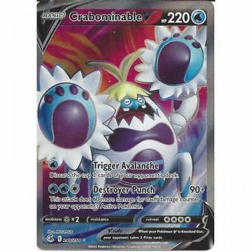 248/264 Crabominable V | Full Art Rare Ultra Pokemon Trading Card Fusion Strike