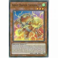 BLVO-EN004 Armed Dragon Thunder LV3 | 1st Edition Super Rare YuGiOh Trading Card