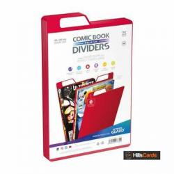 Ultimate Guard Premium Comic Book Dividers | Red | Pack of 25 Storage Filing