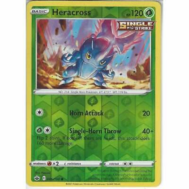 006/198 Heracross | Common Reverse Holo Pokemon Trading Card Chilling Reign TCG