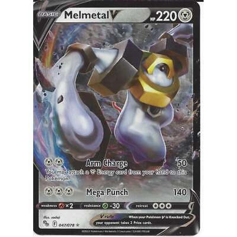 047/078 Melmetal V : Rare Holo V :Pokemon GO Trading Card Game TCG Foil Half Art