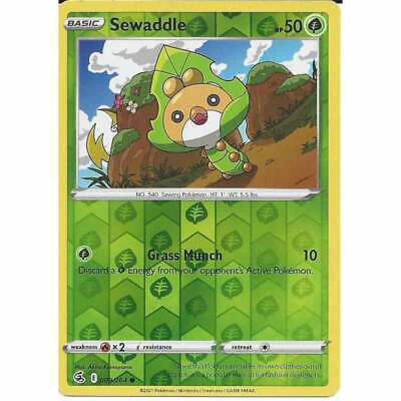 009/264 Sewaddle | Common Reverse Holo | Pokemon TCG Trading Card Fusion Strike