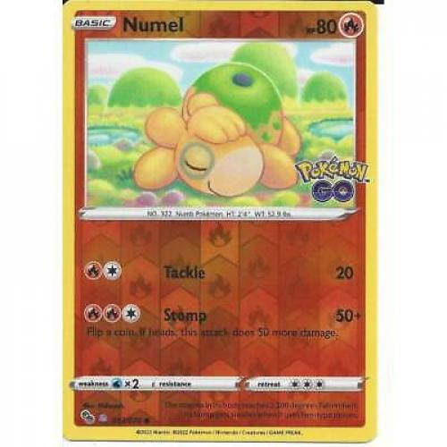 053/078 Ditto (013 Numel Sticker Unpeeled) : Rare Holo Foil Card Pokemon GO TCG