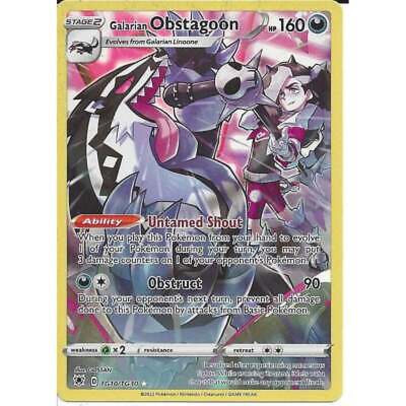 TG10/TG30 Galarian Obstagoon : Rare Holo - Pokemon TCG Card Astral Radiance