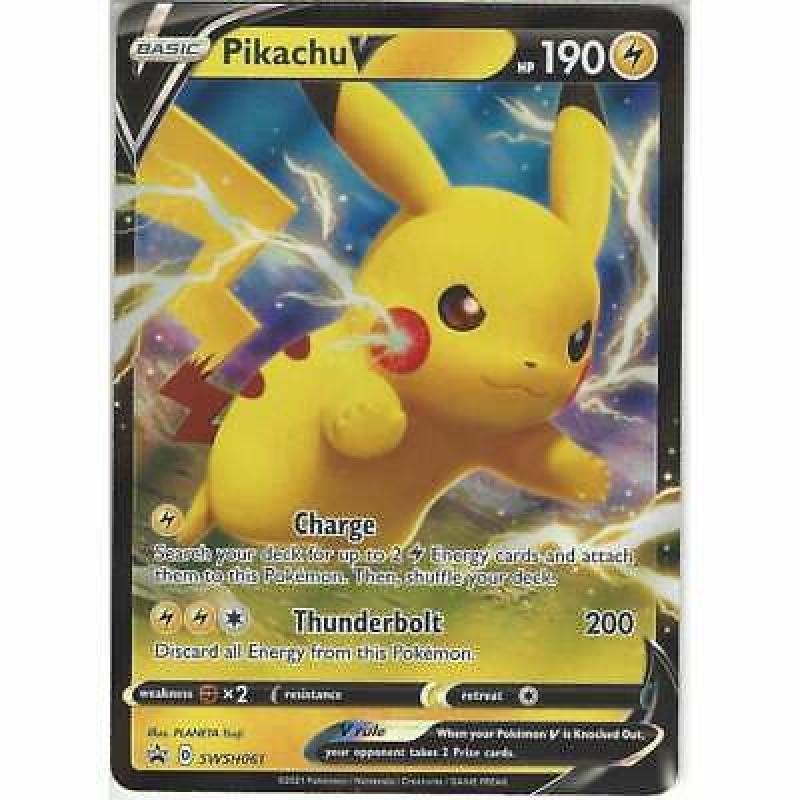 SWSH061 Pikachu V  Black Star Promo: Pokemon Trading Card Game Sword & Shield