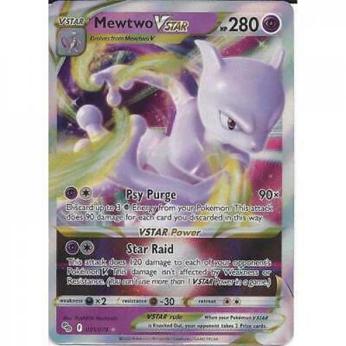 031/078 Mewtwo VSTAR : Rare Ultra Full Art Foil Pokemon GO Trading Card Game TCG