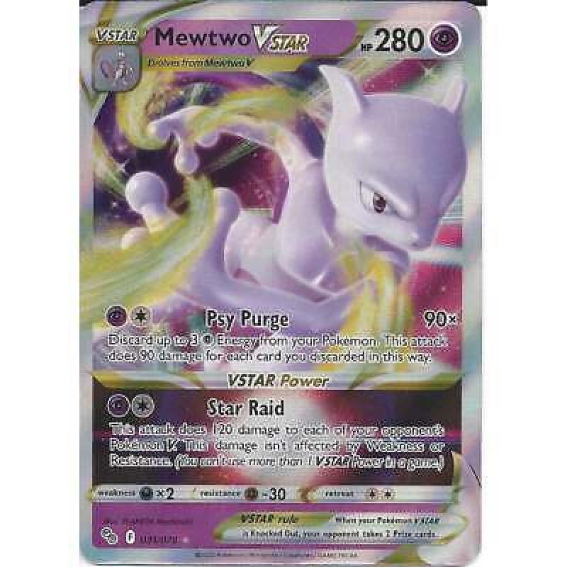 031/078 Mewtwo VSTAR : Rare Ultra Full Art Foil Pokemon GO Trading Card Game TCG