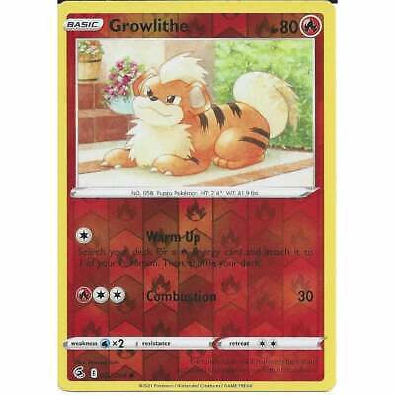 032/264 Growlithe | Common Reverse Holo | Pokemon TCG Trading Card Fusion Strike