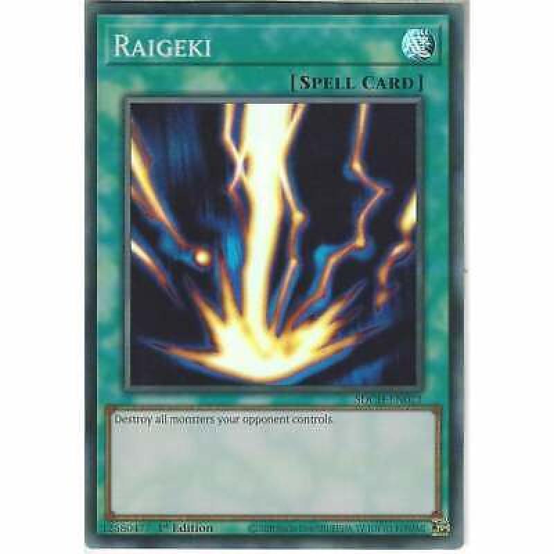 SDCH-EN021 Raigeki | 1st Edition | Super Rare YuGiOh Trading Card Game TCG Spell