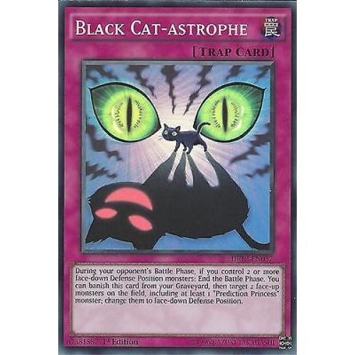 YU-GI-OH CARD: BLACK CAT - ASTROPHE - SUPER RARE - DRL2-EN037 - 1st EDITION
