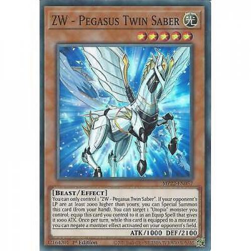 ZW - Pegasus Twin Saber MP22-EN057 : YuGiOh Super Rare Card : 1st Edition