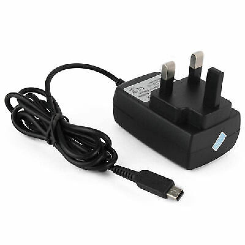 CE Approved 3 PIN Wall UK Nintendo Mains Charger For DSi DSiXL NDSi 2DS 3DS XL