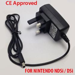 CE Approved 3 PIN Wall UK Nintendo Mains Charger For DSi DSiXL NDSi 2DS 3DS XL