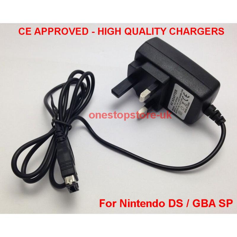 UK Wall Travel Plug for NINTENDO DS & GAMEBOY ADVANCE GBA SP - NDS Mains Charger